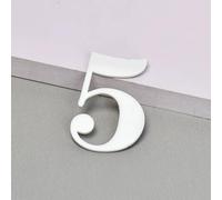 5CM/ 7CM/ 10CM Autoadhesivos De for Exteriores, Letreros De Números De Habitación, Números Exteriores for Dirección De Casa, Números De Buzones Modernos, Decoraciones De Buzones(White,5,7CM)