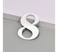 5CM/ 7CM/ 10CM Autoadhesivos De for Exteriores, Letreros De Números De Habitación, Números Exteriores for Dirección De Casa, Números De Buzones Modernos, Decoraciones De Buzones(White,8,10CM)