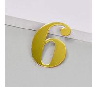 5CM/ 7CM/ 10CM Autoadhesivos De for Exteriores, Letreros De Números De Habitación, Números Exteriores for Dirección De Casa, Números De Buzones Modernos, Decoraciones De Buzones(Gold,6,7CM)