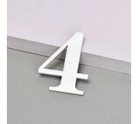 5CM/ 7CM/ 10CM Autoadhesivos De for Exteriores, Letreros De Números De Habitación, Números Exteriores for Dirección De Casa, Números De Buzones Modernos, Decoraciones De Buzones(White,4,10CM)