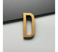 5CM/ 7CM/ 10CM Letras De Casa Autoadhesivas De, Letras De Buzón De Acrílico 3D, Señales De Dirección De Casa for Buzones De Casa Carteles De Puerta De Coche Ventana Apartamentos Oficina(Gold,D,10CM)