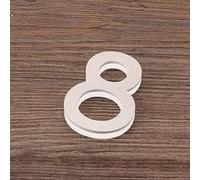 5CM/ 7CM/ 9CM Números De Casa De for Exterior, Decoración De Números De Puerta Al Aire Libre, Números De Dirección De Puerta 3D Autoadhesivos, for Buzones De Correo Letrero De Puerta(Silver,8,5x3.4CM)