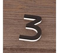 5CM/ 7CM/ 9CM Números De Casa De for Exterior, Decoración De Números De Puerta Al Aire Libre, Números De Dirección De Puerta 3D Autoadhesivos, for Buzones De Correo Letrero De Puerta(Black,3,7x4.7CM)