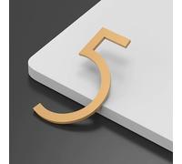 5CM/ 8CM/ 10CM De Casa Moderna De AcríLico De Pulgadas Para El Exterior, NúMero De DireccióN Autoadhesiva, Para Buzones De Correos Coches Puerta Ventana Letrero Casa Apartamentos(Gold,5,8CM)