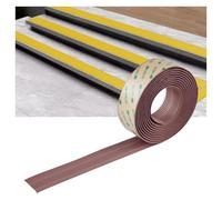 5cm Self Adhesive Stair Tread Edge Strip, Non-Slip Pvc Nosing,Waterproof & Cuttable,Anti Slip Strips For Steps Ramps(Brown,5m)