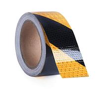 5cm x 10m Cinta Reflectante, ONTWIE Cinta Reflectante de Precaución Peligro de Seguridad Reflectividad Fuerte Adhesivo de Seguridad de Color Brillante de Alto Adhesivo para Transporte