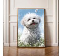 5D Animal Perro Diamond Painting, Diamond Painting Kit Completo, Manualidades Adultos DIY Cristal Pintura De Diamante Para, Paining Para Decor De Pared Del Hogar, Regalos 80 x 110 cm PjY3098 2-N