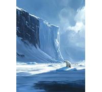 5D Ártico Diamond Painting Adultos, Animales Pintura de Diamante Adultos Kit, Bricolaje Diamond Art Manualidades Kits, Dibujo de Diamantes Kit Completo, para Decoración de Hogar, 80x100cm -1619