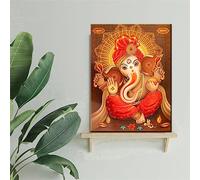 5D Bricolaje Diamante Pintura Kits,Kit pintura diamantes para adultos, dios elefante ganesh Diamond Painting Bordado kit punto de cruz,diamantes de imitación artesanía decoración pared 25x35cm