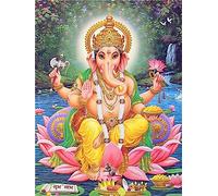 5D Bricolaje Diamante Pintura Kits,Kit pintura diamantes para adultos, dios ganesha Diamond Painting Bordado kit punto de cruz,diamantes de imitación artesanía decoración pared 35x45cm