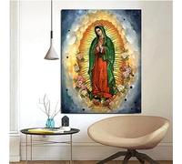 5D Bricolaje Diamante Pintura Kits,Kit pintura diamantes para adultos, Virgen María Guadalupe Diamond Painting Bordado kit punto de cruz,diamantes de imitación artesanía decoración pared 45x55cm