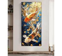 5D Carpa Koi Diamond Painting Adultos, Pareja Diamond Painting Grande 100x50cm, DIY Pintura Diamante Pintura por Numeros Cristal Punto de Cruz Diamante Manualidades Kit para Decoración Hogar 0R-857