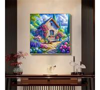 5D Casa del Jardín Diamond Painting Kit Completo,diamond painting Art kit para Adultos,DIY Square Cristal Pintura de Diamante Bordado Punto de Cruz Manualidades Hogar para Decoración Hogar 30x30cm