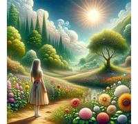 5D Chica Escénica Diamond Painting Kit Completo,diamond painting Art kit para Adultos,DIY Square Cristal Pintura de Diamante Bordado Punto de Cruz Manualidades Hogar para Decoración Hogar 100x100cm