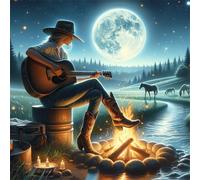 5D Chica Noche Luna Diamond Painting Kit Completo,diamond painting Art kit para Adultos,DIY Square Cristal Pintura de Diamante Bordado Punto de Cruz Manualidades Hogar para Decoración Hogar 70x70cm