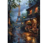 5D Ciudad Diamond Painting Torre Diamond Painting Adultos, Manualidades Adultos Punto de Cruz Art Círculo Diamantes, DIY Cuadro Diamantes Niños Completo, Regalos Mujer, Decoracion 70x95 cm -YZ25088Z
