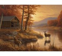 5D Cuadrado Diamond Painting Conjunto Completo, Animales Del Atardecer DIY Arte de Mosaico Digital，Adulto Niño Juguetes Divertidos，Decoración de Paredes Domésticas Regalos De Año Nuevo 90x80cm T8ZY674