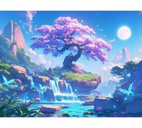 5D Cuadrado Diamond Painting Conjunto Completo, áRbol De La Luna DIY Arte de Mosaico Digital，Adulto Niño Juguetes Divertidos，Decoración de Paredes Domésticas Regalos De Año Nuevo 90x80cm T8ZY-913