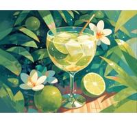 5D Cuadrado Diamond Painting Conjunto Completo, Bebida Limonada DIY Arte de Mosaico Digital，Adulto Niño Juguetes Divertidos，Decoración de Paredes Domésticas Regalos De Año Nuevo 100x90cm T8ZY-868