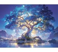5D Cuadrado Diamond Painting Conjunto Completo, El áRbol De La Vida De EnsueñO DIY Arte de Mosaico Digital，Adulto Niño Decoración Domésticas Regalos De Año Nuevo 80x70cm T8ZY-552