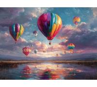 5D Cuadrado Diamond Painting Conjunto Completo, El Romance De Los Globos AerostáTicos DIY Arte de Mosaico Digital，Adulto Niño Decoración Domésticas Regalos De Año Nuevo 40x30cm T8ZY-666