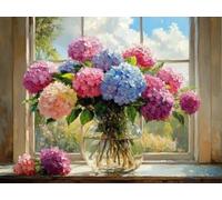 5D Cuadrado Diamond Painting Conjunto Completo, Flores Coloridas DIY Arte de Mosaico Digital，Adulto Niño Juguetes Divertidos，Decoración de Paredes Domésticas Regalos De Año Nuevo 40x30cm T8ZY-797