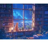 5D Cuadrado Diamond Painting Conjunto Completo, Hermoso Gato DIY Arte de Mosaico Digital，Adulto Niño Juguetes Divertidos，Decoración de Paredes Domésticas Regalos De Año Nuevo 40x30cm T8ZY-522