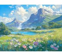 5D Cuadrado Diamond Painting Conjunto Completo, MontañAs Del Cielo DIY Arte de Mosaico Digital，Adulto Niño Juguetes Divertidos，Decoración de Paredes Domésticas Regalos De Año Nuevo 60x50cm T8ZY-776