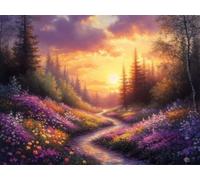 5D Cuadrado Diamond Painting Conjunto Completo, Sky Garden DIY Arte de Mosaico Digital，Adulto Niño Juguetes Divertidos，Decoración de Paredes Domésticas Regalos De Año Nuevo 50x40cm T8ZY-774