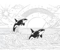 5D Cuadrado Diamond Painting Conjunto Completo, Sol De Pescado DIY Arte de Mosaico Digital，Adulto Niño Juguetes Divertidos，Decoración de Paredes Domésticas Regalos De Año Nuevo 50x40cm T8ZY-892