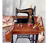 5D Diamante Pintura Kits, DIY máquina de coser Diamond Pintura por Número Kit Bordado Punto de Cruz Diamante Craft for Home Wall Decoration Square Drill 60x80cm