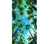 5D Diamond Art Painting,Jungle Tree Sky diamond painting Kits for Adults,DIY Square Full Drill Canvas Embroidery Cross Stitch,Diamond Arts Crafts Painting Pictures for Home Wall Decor 100x210cm
