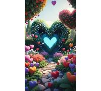 5D Diamond Art Painting,Love Balloon Plant diamond painting Kits for Adults,DIY Square Full Drill Canvas Embroidery Cross Stitch,Diamond Arts Crafts Painting Pictures for Home Wall Decor 60x130cm