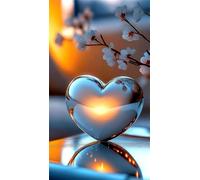 5D Diamond Art Painting,Love Peach Blossom diamond painting Kits for Adults,DIY Square Full Drill Canvas Embroidery Cross Stitch,Diamond Arts Crafts Painting Pictures for Home Wall Decor 100x210cm