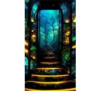 5D Diamond Art Painting,Night Plant Tree diamond painting Kits for Adults,DIY Square Full Drill Canvas Embroidery Cross Stitch,Diamond Arts Crafts Painting Pictures for Home Wall Decor 30x70cm