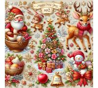 5D Diamond Arts Painting Kits Christmas, Full Round Drill Funny Diamond Art Kits, Gem Art for Adults/Beginners, Diamonds Dots Paintings Picture Arts Craft for Christmas Decor Gifts 40x40cm