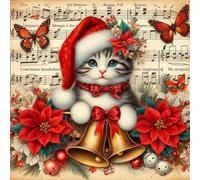 5D Diamond Arts Painting Kits Christmas, Full Round Drill Funny Diamond Art Kits, Gem Art for Adults/Beginners, Diamonds Dots Paintings Picture Arts Craft for Christmas Decor Gifts 40x40cm