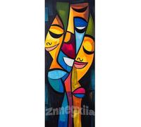 5D Diamond Painting Abstracto Diamond Painting Kit Completo, Arte Pintura de Diamante XXL Kit Punto de Cruz, DIY Bordado Cuadros de Diamantes, Decoración de Pared para el Hogar 100x260 cm/40x102 Inch