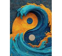 5D Diamond Painting Abstracto, Tai Chi Diamond Painting Adultos, DIY Cuadro Diamante Accesorios, 5D Dibujos con Diamantes Art Kit Manualidades Adultos, Regalo Mujer, Decoracion Hogar, 60x90cm F-2585