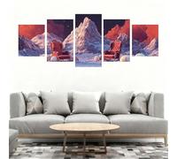 5D Diamond Painting Adultos, 5 Piezas Diamond Painting Kits Montaña Nube Pintura Diamante, Manualidades Adultos DIY Cristal Punto de Cruz Cuadro Diamante para Decoración Pared Hogar 300x150cm B0-368