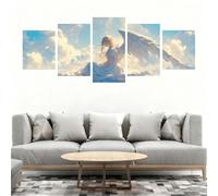 5D Diamond Painting Adultos, 5 Piezas Diamond Painting Kits Nube Ángel Pintura Diamante, Manualidades Adultos DIY Cristal Punto de Cruz Cuadro Diamante para Decoración Pared Hogar 200x100cm B0-208