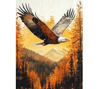 5D Diamond Painting Adultos áGuila Dibujos Con Diamantes OtoñO, Pintar Con Diamantes kit Bordado Principiantes DIY Full Cuadrado Embroidery Kit Pintura per Decorazioni Casa Pareti 40x60cm 3-Q45C2