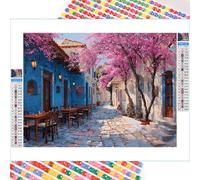 5D Diamond Painting Adultos, Árbol & Rosa Diamond Painting kit Completo con Lienzo Mosaico y Brillantes, Full Drill Diamantini Crystal Art, Manualidades Adultos Relajantes y Decoración, 40x70cm 2Z#221