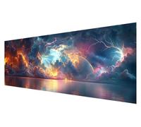 5D Diamond Painting Adultos Arcoíris, DIY Iluminación Grande Diamond Painting Kit Punto de Cruz, Manualidades Adultos kit Bordado, Dibujos con Diamantes Art, Decoración Hogar Regalo 40x120cm Q-71