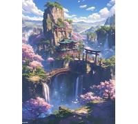 5D Diamond Painting Adultos Arquitectura Pintura de Diamante Paisaje Manualidades Aldults Art Kit Completo, Diamond Painting Set, Bricolaje Bordado kit para Decor la Pared del Hogar 20x30cm, Model 681