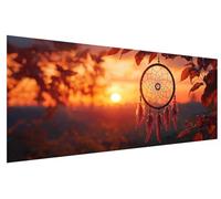 5D Diamond Painting Adultos Atardecer, DIY Pintura de Diamante Manualidades Adultos, Diamond Painting Grande Atrapasueños, Dibujos con Diamantes Cristal para Decoracion Hogar Pared (80x30cm) G-69