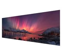 5D Diamond Painting Adultos Aurora, DIY Paisaje Grande Diamond Painting Kit Punto de Cruz, Manualidades Adultos kit Bordado, Dibujos con Diamantes Art, Navidad Decoración Hogar Regalo 50x150cm Q-43