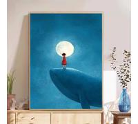 5D Diamond Painting Adultos, Ballena & Historietas Diamond Painting kit Completo con Lienzo Mosaico y Brillantes, Full Drill Diamantini Crystal Art, Manualidades Adultos y Decoración, 30x50cm 2Z#310