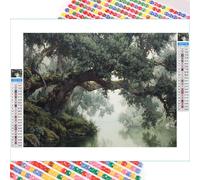 5D Diamond Painting Adultos, Bosque & Árbol Diamond Painting kit Completo con Lienzo Mosaico y Brillantes, Full Drill Diamantini Crystal Art, Manualidades Adultos y Decoración, 40x70cm 2Z#1099
