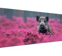 5D Diamond Painting Adultos Cerdo Diamond Painting Niños Flor Cuadro Diamantes DIY Kit Manualidades Adultos 5D Full Drill Round Completo Punto de Cruz para Decoración Hogar, Regalo 60x120cm V-3X81